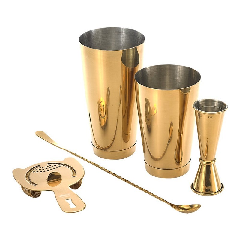 Barfly M37101GD Basics Cocktail Set, 5-Piece, Gold - Image 1